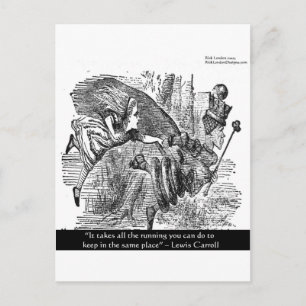 Lewis Carroll Grafik & Berühmter Ausspruch Postkarte