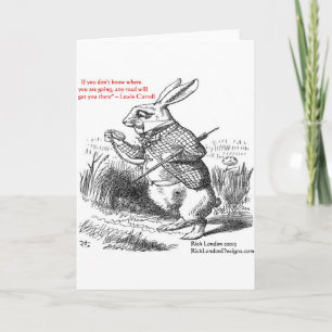 Lewis Carroll Looking Glass Illustration & Zitat Karte
