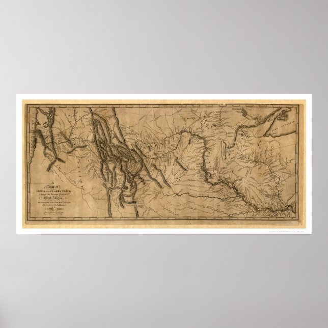 Lewis & Clark Expedition Map - 1804 Poster (Vorne)