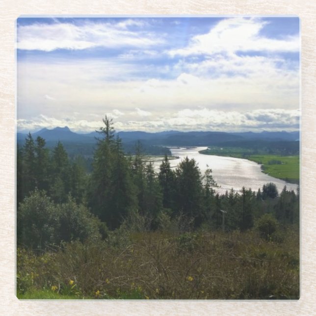 Lewis & Clark River, Oregon Glasuntersetzer (Vorderseite)