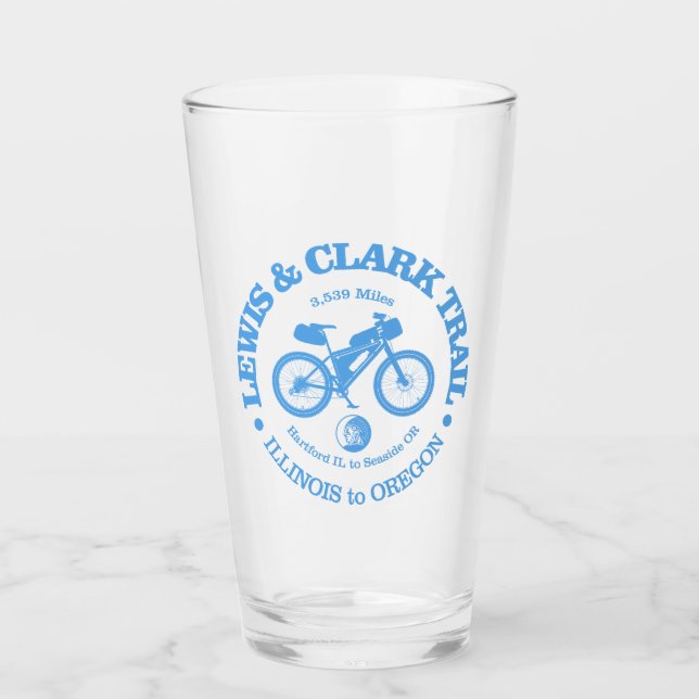 Lewis & Clark Trail (Radfahren) Glas (Vorderseite)