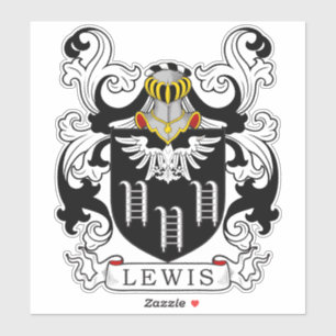 Lewis Familienwappen Aufkleber