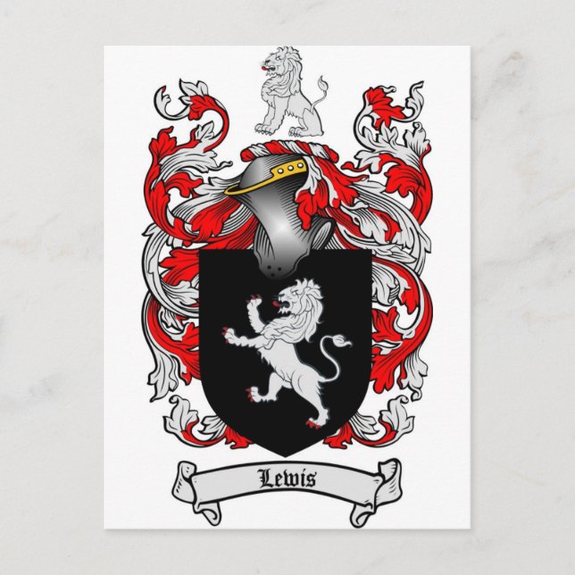 Lewis Familienwappen - Lewis-Wappen Postkarte (Vorderseite)