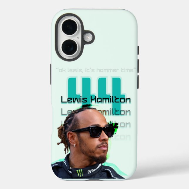 Lewis-Hamilton-Telefonfälle iPhone 16 Hülle (Rückseite)