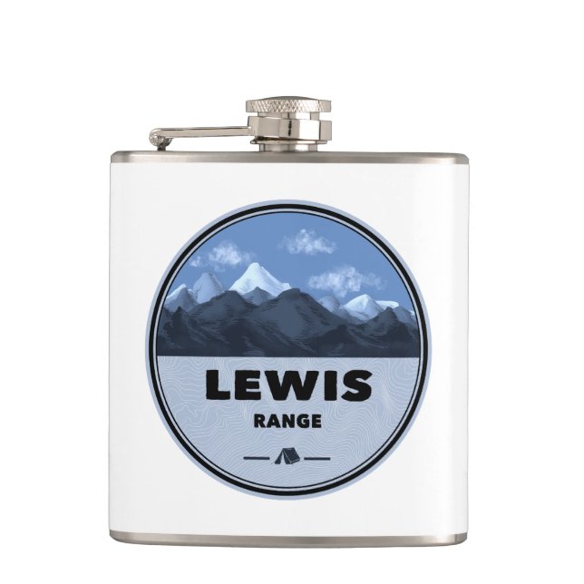 Lewis Mountain Range Camping Flachmann (Vorderseite)
