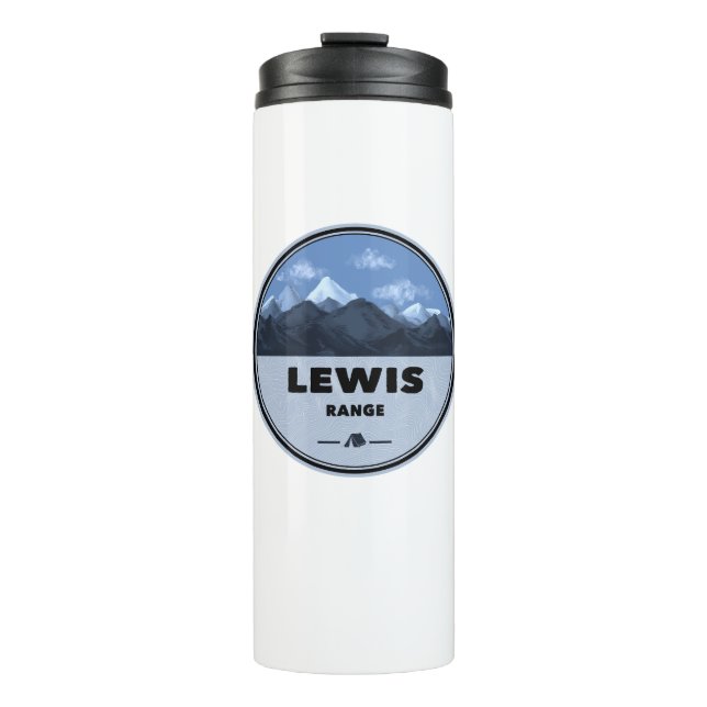 Lewis Mountain Range Camping Thermosbecher (Vorderseite)