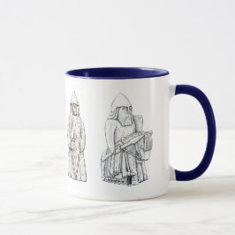 Lewis-Schachmänner stippeln Tasse