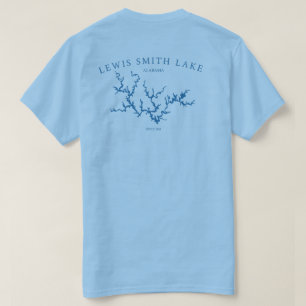 Lewis-Smith See-Alabama-Karten-Doppeltes versah T-Shirt