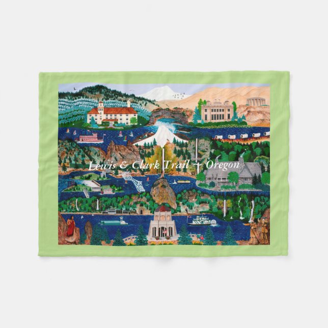 Lewis- u. Clark-Hinter~ Oregon Fleecedecke (Vorderseite (Horizontal))