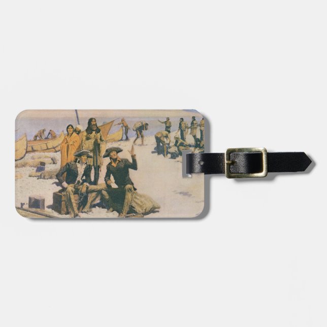 Lewis und Clark beim Columbia River Gepäckanhänger (Vorderseite horizontal)