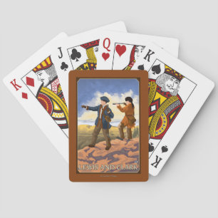 Lewis und Clark, die den Westen erforschen Spielkarten