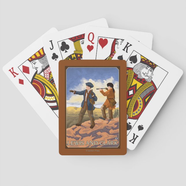 Lewis und Clark, die den Westen erforschen Spielkarten (Rückseite)