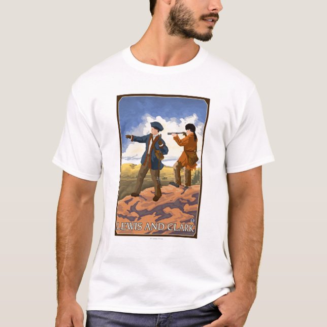 Lewis und Clark, die den Westen erforschen T-Shirt (Vorderseite)