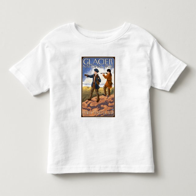 Lewis und Clark - Glacier Nationalpark, M.Ü. Kleinkind T-shirt (Vorderseite)