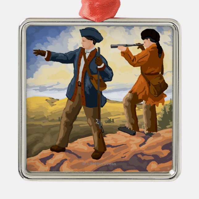 Lewis und Clark - Küste, Oregon Silbernes Ornament (Vorne)