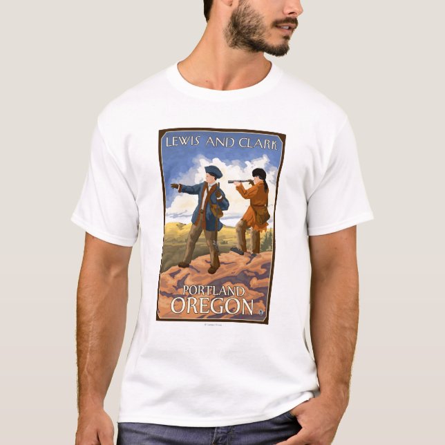 Lewis und Clark - Portland, Oregon T-Shirt (Vorderseite)