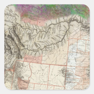 Lewis und Clark Quadratischer Aufkleber