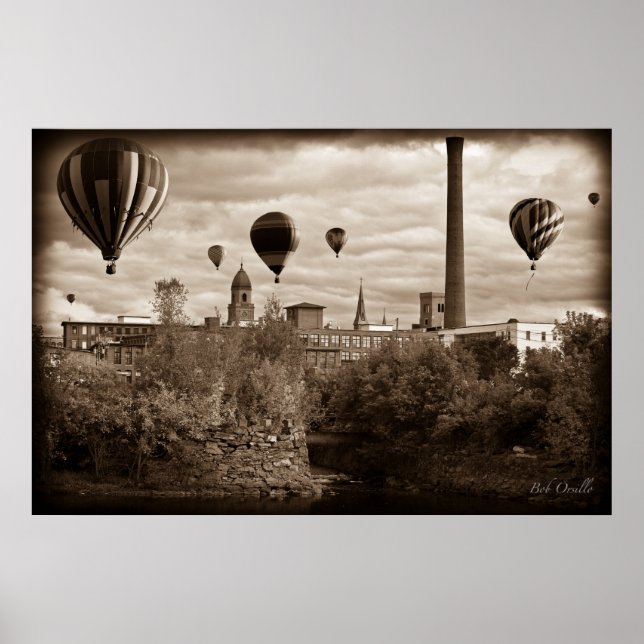 Lewiston Maine Hot Air Balloons Poster (Vorne)