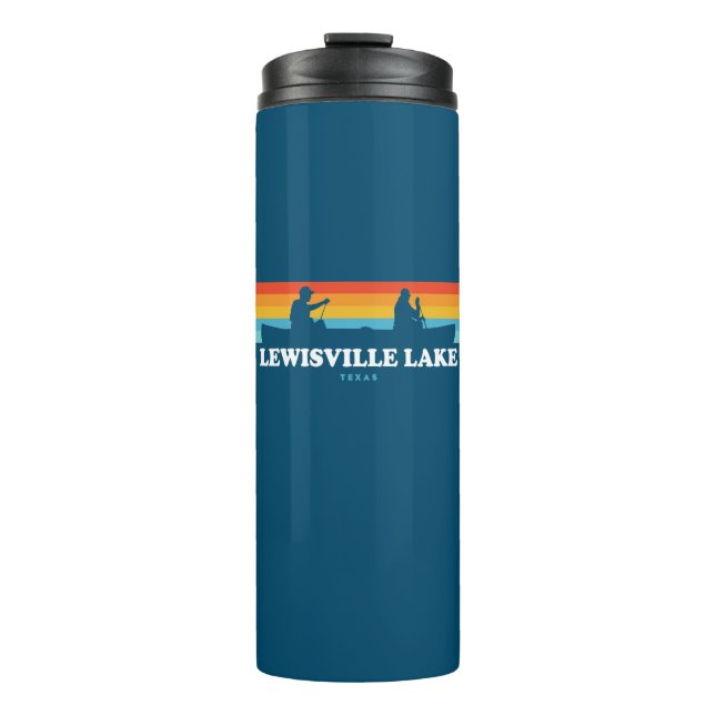 Lewisville Lake Texas Canoe Thermosbecher (Vorderseite)