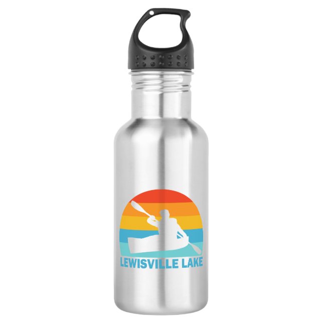 Lewisville Lake Texas Kayak Edelstahlflasche (Vorderseite)