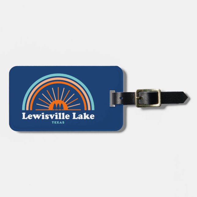 Lewisville Lake Texas Rainbow Gepäckanhänger (Vorderseite horizontal)