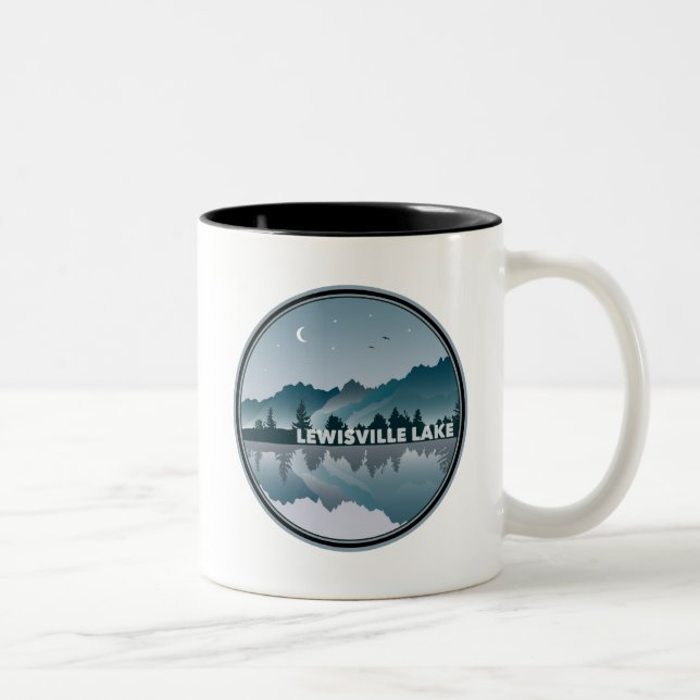 Lewisville Lake Texas Reflection Zweifarbige Tasse (Rechts)