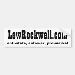 LewRockwell.com, Antistate, Anti-War, Pro-Market Autoaufkleber