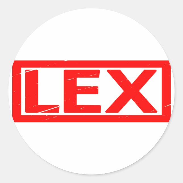 Lex Briefmarke Runder Aufkleber (Vorderseite)