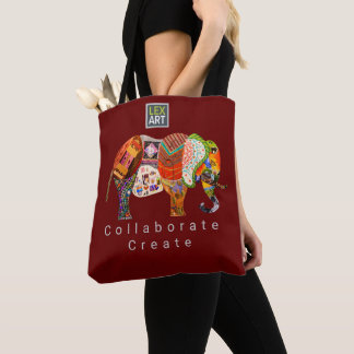LexArt Collaborate Tote Bag - Dunkle Farbe Tasche