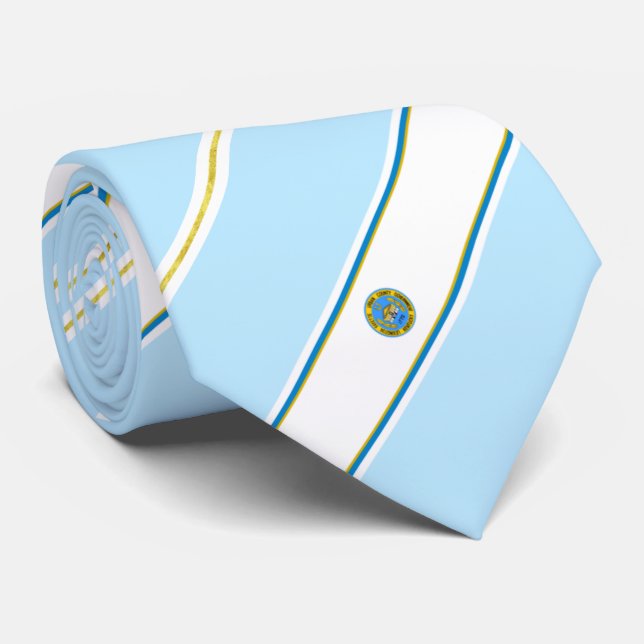 Lexington-Fayette (Kentucky) - Stadtflagge Neck Ti Krawatte (Gerollt)