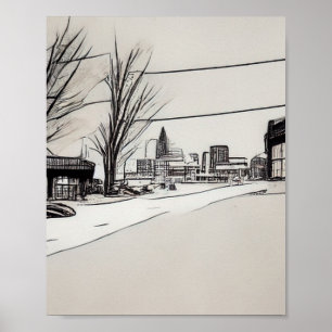 Lexington Kentucky Comic Stil Poster