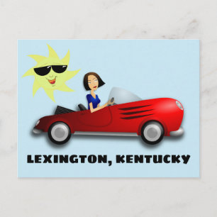 LEXINGTON, KENTUCKY GIRL IN AUTO ART Postkarten