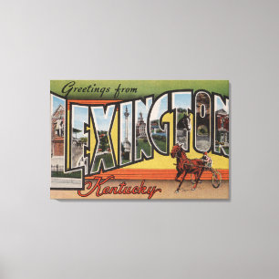 Lexington, Kentucky - große Buchstabe-Szenen Leinwanddruck