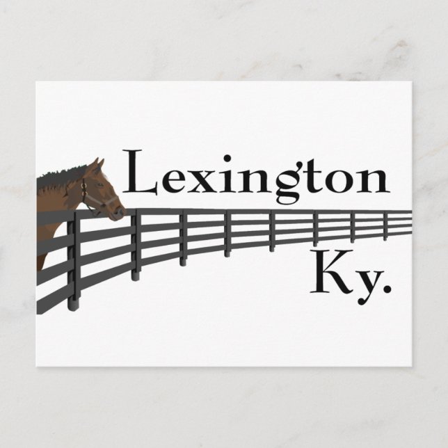 Lexington Kentucky Horse and Fence Postkarte (Vorderseite)