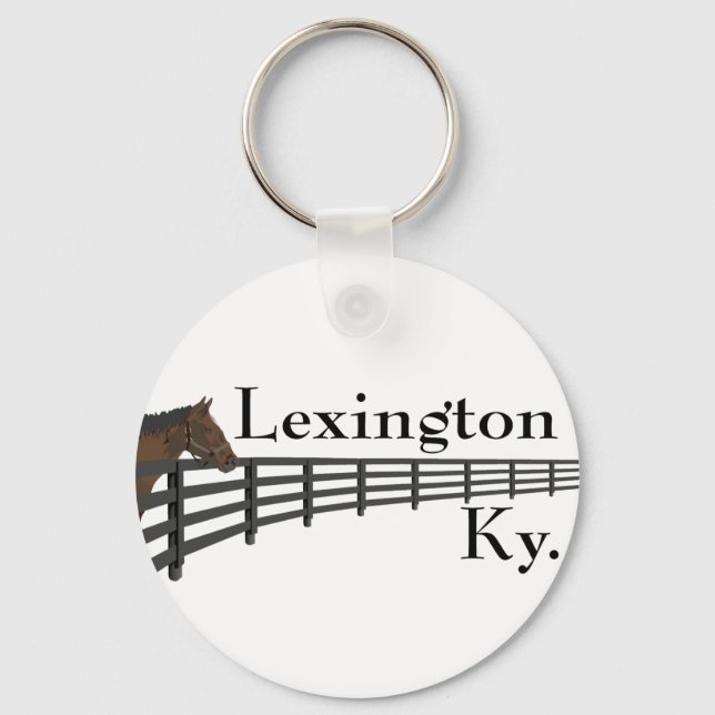 Lexington Kentucky Horse and Fence Schlüsselanhänger (Vorderseite)