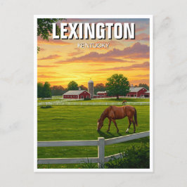 Lexington Kentucky Postcard Pferdefarm Postkarte