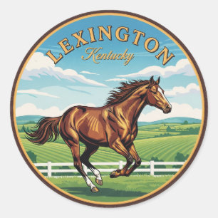 Lexington Kentucky Postcard Runder Aufkleber