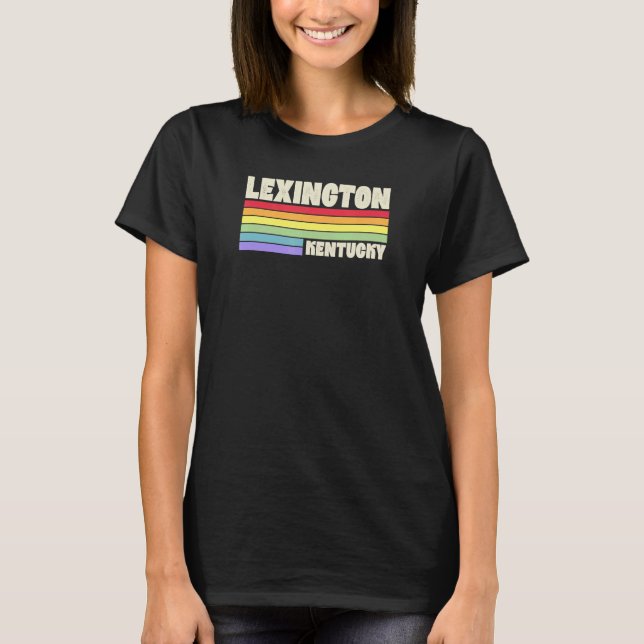 Lexington Kentucky Pride Rainbow Flag Gay Pride T-Shirt (Vorderseite)