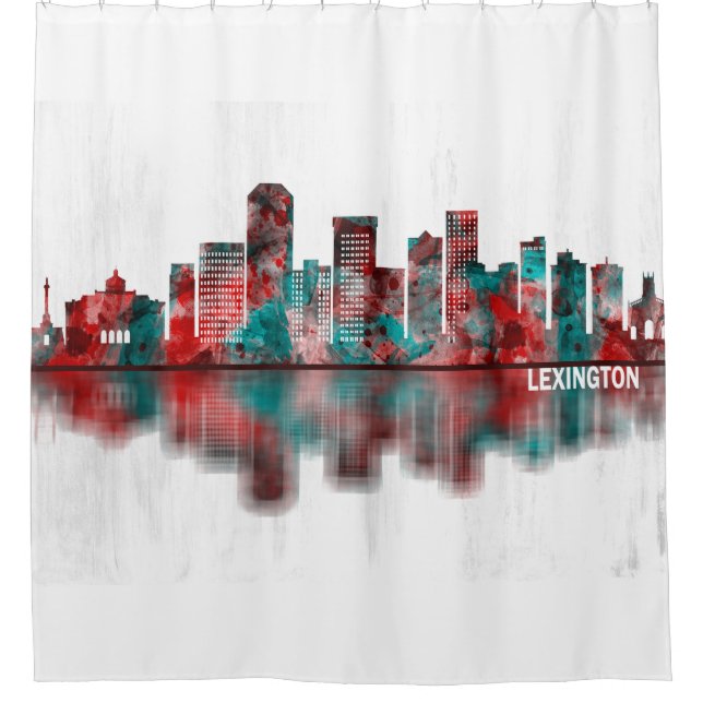 Lexington Kentucky Skyline Duschvorhang (Vorderseite)