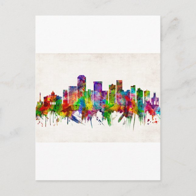 Lexington Kentucky Skyline Einladungspostkarte (Vorderseite)