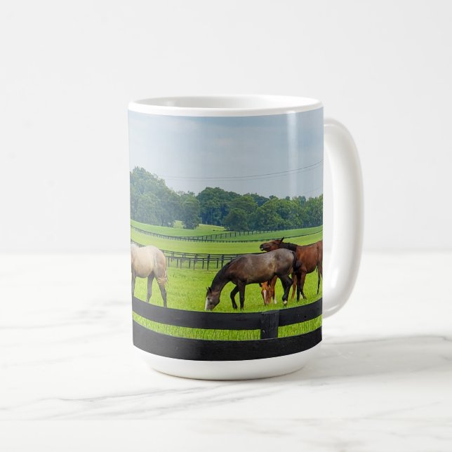 Lexington, KY Pferde Kaffeetasse (VorderseiteRechts)