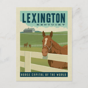 Lexington, KY Pferdehauptstadt der Welt Postkarte