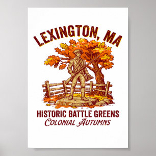 Lexington Massachusetts Historische Kampfgründe Or Poster