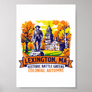 Lexington Massachusetts Historische Kampfgrünfläch Poster