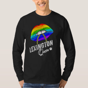 Lexington Queen Lgbtq Gay Pride Flag Lips Rainbow T-Shirt