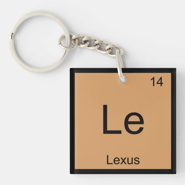 Lexusnamenschemie-Element-Periodensystem Schlüsselanhänger (Vorderseite)