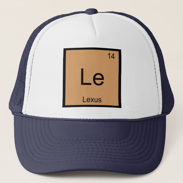 Lexusnamenschemie-Element-Periodensystem Truckerkappe (Vorderseite)