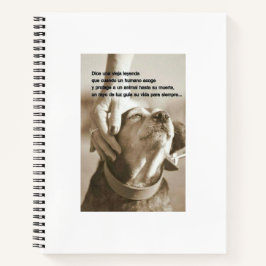 Leyenda sobre adoptar animales notizbuch