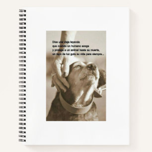 Leyenda sobre adoptar animales notizbuch