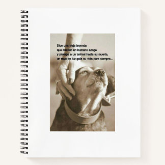 Leyenda sobre adoptar animales notizbuch